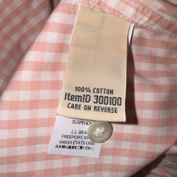 L.L.Bean Pink Gingham button down Shirt women’s Size Medium - Picture 8 of 8
